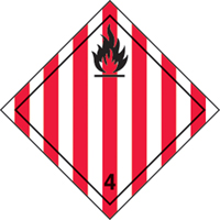 &eacute;tiquettes d'exp&eacute;dition TMD, Classe 4,1, Solides inflammables, Papier Seagulf Marine Industries Inc.