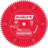 Lame de scie &agrave; d&eacute;couper Trex Blade, 10", 72 dents, Pour Plastique/Plastique Seagulf Marine Industries Inc.
