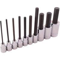 SAE Hex Head Socket Set, Hex, 1/2"/3/8" Drive, 10 Pcs Seagulf Marine Industries Inc.