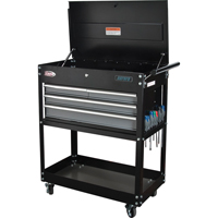 Chariot utilitaire, 4 tiroirs, 18" lo x 33" la x 39" h, Noir Seagulf Marine Industries Inc.