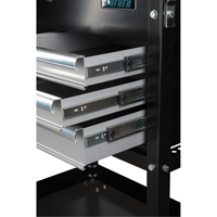 Chariot utilitaire, 4 tiroirs, 18" lo x 33" la x 39" h, Noir Seagulf Marine Industries Inc.