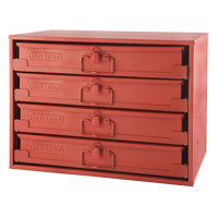 Compartment Rack With 4 Compartment Boxes, 4 Slots, 20-1/2" W x 12-1/2" D x 14-5/8" H, Red Seagulf Marine Industries Inc.