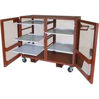 Armoire mobile en treillis, Acier, 49 pi³, Rouge Seagulf Marine Industries Inc.