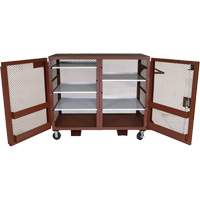 Armoire mobile en treillis, Acier, 49 pi³, Rouge Seagulf Marine Industries Inc.