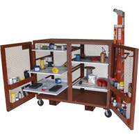 Armoire mobile en treillis, Acier, 49 pi³, Rouge Seagulf Marine Industries Inc.