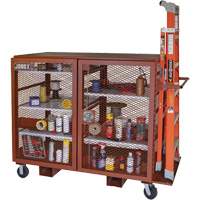 Armoire mobile en treillis, Acier, 49 pi³, Rouge Seagulf Marine Industries Inc.