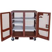 Armoire mobile en treillis, Acier, 37 pi³, Rouge Seagulf Marine Industries Inc.