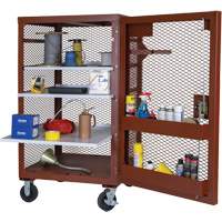 Armoire mobile en treillis, Acier, 22 pi³, Rouge Seagulf Marine Industries Inc.