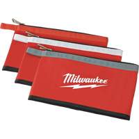 Coloured Zippered Pouches - Set of 3, Canvas, 3 Pockets, Black/Red Seagulf Marine Industries Inc.
