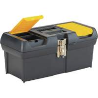 2000 Series Tool Box with Tray, 16" W x 7-1/10" D x 8-1/10" H, Black/Yellow Seagulf Marine Industries Inc.