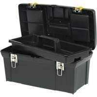 2000 Series Tool Box with Tray, 24" W x 11-1/4" D x 11" H, Black/Yellow Seagulf Marine Industries Inc.