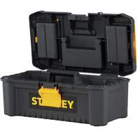 Coffre &agrave; outils avec plateau Essential, 12-1/2" la x 7-3/8" p x 5-1/8" h, Noir/Jaune Seagulf Marine Industries Inc.