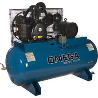 Compresseurs d'air s&eacute;rie industrielle - Compresseurs horizontaux - Deux &eacute;tages, 100 gal. (120 gal. US) Seagulf Marine Industries Inc.