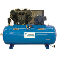 Compresseurs d'air s&eacute;rie industrielle - Compresseurs horizontaux - Deux &eacute;tages, 200 gal. (240 gal. US) Seagulf Marine Industries Inc.