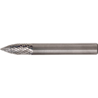 CLEVELAND Solid Carbide Burrs - Tree Shape Pointed End, SG-1, 1/4" Dia., 1/4" Shank, 5/8" Depth of Cut Seagulf Marine Industries Inc.