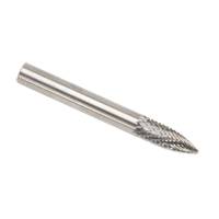 CLEVELAND Solid Carbide Burrs - Tree Shape Pointed End, SG-1, 1/4" Dia., 1/8" Shank Seagulf Marine Industries Inc.
