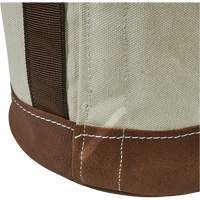 Sceau &agrave; fond en cuir, 17" h, Toile, Blanc Seagulf Marine Industries Inc.