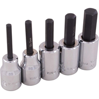 Hex Head Socket Set, Hex, 3/8" Drive, 5 Pcs Seagulf Marine Industries Inc.