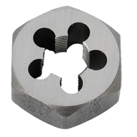 Hex Rethreading Die Nut, 1"/1-1/16" Dia., 3/8"-18 Thread, Carbon Steel/Chromium Steel Seagulf Marine Industries Inc.