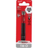 Embout de tournevis Shockwave Impact Duty, Torx, Embout T-30, Prise 1/4", Longueur 3-1/2" Seagulf Marine Industries Inc.