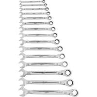 Ratcheting Wrench Set, Combination, 15 Pieces, Metric Seagulf Marine Industries Inc.