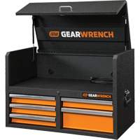 GSX Series Tool Chest, 36" W, 5 Drawers, Black/Orange Seagulf Marine Industries Inc.
