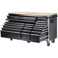 HDRC7220 HD Series Roller Cabinet, 20 Drawers, 72" W x 24" D x 42-3/10" H, Black Seagulf Marine Industries Inc.