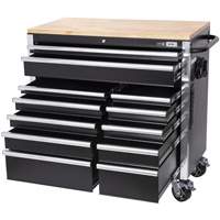 HDRC4112 HD Series Roller Cabinet, 12 Drawers, 41" W x 21" D x 40-3/10" H, Black Seagulf Marine Industries Inc.