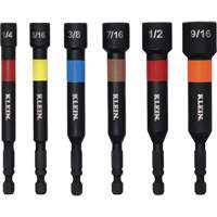 Embouts &agrave; &eacute;crous haute performance pour perceuse/visseuse, Embout 1/2"/5/16"/1/4"/3/8"/7/16"/9/16", Prise 1/4", 4" lo, Magn&eacute;tique Seagulf Marine Industries Inc.