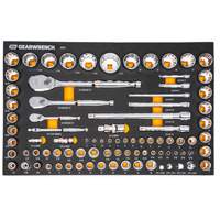 1/4", 3/8" & 1/2" 90-Tooth SAE/Metric Mechanics Tool Set with Foam Storage Tray Seagulf Marine Industries Inc.