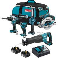 Ensemble de 5 outils sans fil LXT &agrave; moteur sans balais, Lithium-ion, 18 V Seagulf Marine Industries Inc.