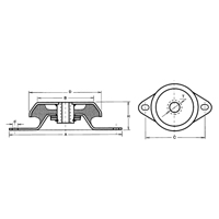 Amortisseurs de vibrations &agrave; coupelle Seagulf Marine Industries Inc.