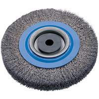 Crimped Wire Bench Wheel Brush, 8" Dia., 0.0118" Fill, 5/8" - 1-1/4" Arbor Seagulf Marine Industries Inc.