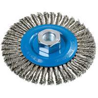 Brosse &agrave; fils nou&eacute;s pour cordons de soudure, Dia. 4-1/2", Fils 0,02", Arbre 5/8"-11, Aluminium/Acier inoxydable Seagulf Marine Industries Inc.