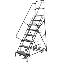 All Directional Rolling Ladder, 8 Steps, 24" Step Width, 80" Platform Height, Steel Seagulf Marine Industries Inc.