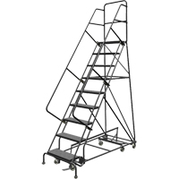 All Directional Rolling Ladder, 9 Steps, 24" Step Width, 90" Platform Height, Steel Seagulf Marine Industries Inc.