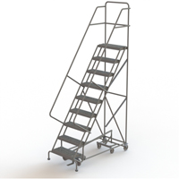 All Directional Rolling Ladder, 9 Steps, 24" Step Width, 90" Platform Height, Steel Seagulf Marine Industries Inc.