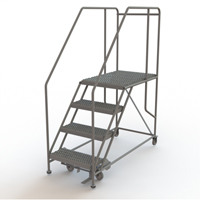 Mobile Work Platform, Steel, 4 Steps, 40" H, 35" D, 24" Step, Serrated Seagulf Marine Industries Inc.