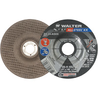 Depressed Centre Grinding Wheels - Allsteel XX, 4-1/2" x 1/8", 7/8" Arbor, Type 27, Zirconia Alumina, 13300 RPM Seagulf Marine Industries Inc.
