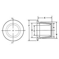 Plastic End Cap, 1/2" Dia. Seagulf Marine Industries Inc.