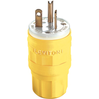 Wetguard Watertight Straight Blade Plug, Plastic, 20 A, 125 V Seagulf Marine Industries Inc.