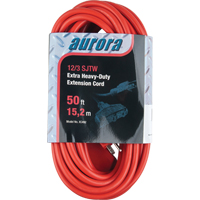 Cordon rallonge en vinyle, Ext&eacute;rieur, SJTW, AWG 12/3, 15 A, 3 prise(s), 50' Seagulf Marine Industries Inc.