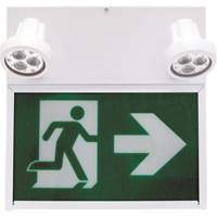 Running Man Exit Sign, LED, Battery Operated/Hardwired, 12" L x 12 1/2" W, Pictogram Seagulf Marine Industries Inc.