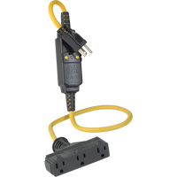Rallonge et connecteur DDFT en ligne &agrave; trois branchements, 120 V, 15 A, Cordon de 3' Seagulf Marine Industries Inc.