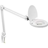 Lampe loupe ajustable, Dioptrie 5, Ampoule DEL, Bras de 47", Pinces serre-joints, Blanc Seagulf Marine Industries Inc.