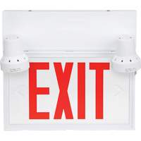 Exit Sign with Security Lights, LED, Battery Operated/Hardwired, 12-1/10" L x 11" W, English Seagulf Marine Industries Inc.