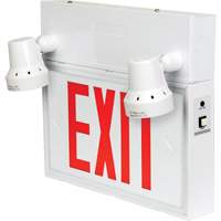 Exit Sign with Security Lights, LED, Battery Operated/Hardwired, 12-1/10" L x 11" W, English Seagulf Marine Industries Inc.