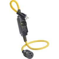 Cordon avec disjoncteur diff&eacute;rentiel (DDFT) &agrave; r&eacute;armement automatique, 120 V, 20 A, Cordon de 3' Seagulf Marine Industries Inc.