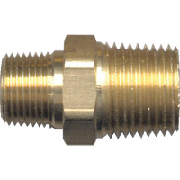 Reducing Hex Nipple, Brass, 1/2" x 3/8", NPT x NPT Seagulf Marine Industries Inc.